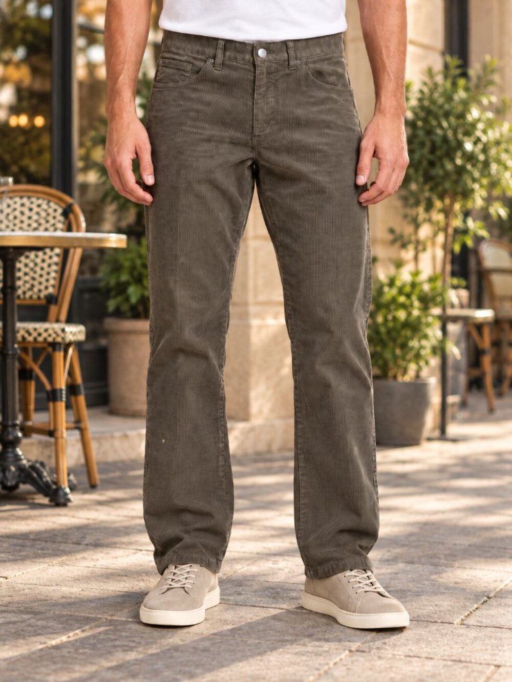 Peter Millar Brown Stretch Corduroy Straight Leg Pants Size 32